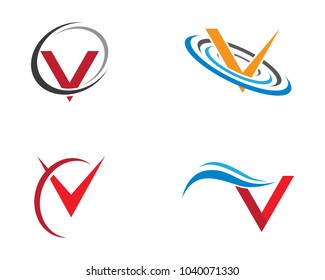 V letter vector icon