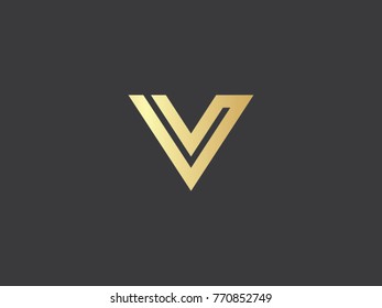 V letter vector icon