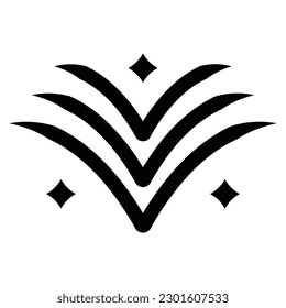 V letter vector icon design. Abstract initials flat icon.