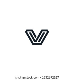 v letter vector logo abstract