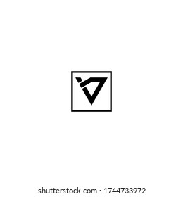 abstracto del logotipo vectorial de letra v