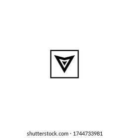 abstracto del logotipo vectorial de letra v