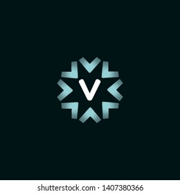 V LETTER VECTOR LOGO ALPHABET ICON