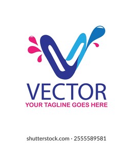 V Letter Vector Logo Template Design