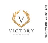 V letter Victory Luxury Brand Logo Template