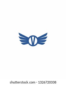V Letter With Wings Logo Icon 001
