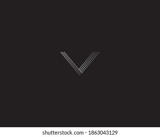 V membrete con fondo negro y gradiente gris.