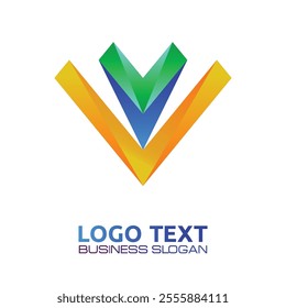 V  lettering logo is simple, easy to understand and authoritative