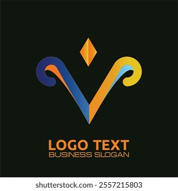 V  lettering logo is simple, easy to understand and authoritative