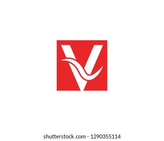 V letterlogo design vector 