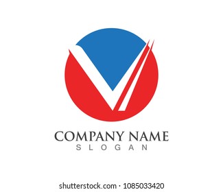 V letters business logo and symbols template