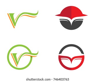 V letters business logo and symbols template
