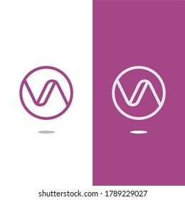 V & A letters Joint logo icon vector template for corporate logo and business card design.
