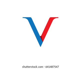 V letters logo