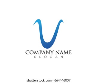 V letters logo and symbols