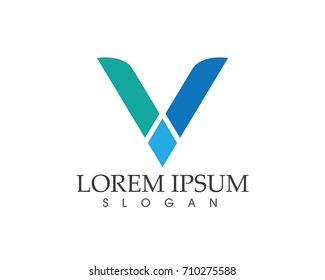 V letters logo and symbols