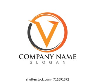 V letters logo and symbols