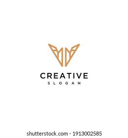 V letters logo vector symbols	
