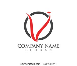 V Letters Logos Template