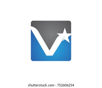 V Letters logos Template