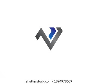 V line logo design. Modern shape logo concept icon 