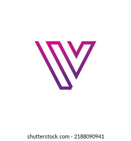 V Line Logo Design and template. Creative X icon initials Line Letters in vector.