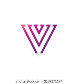 V Line Logo Design and template. Creative X icon initials Line Letters in vector.