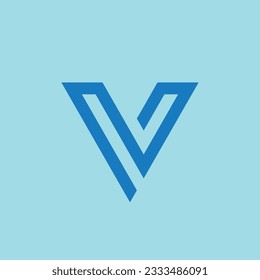 V line monogram logo design. Simple, modern and clean logo vector icon illustration