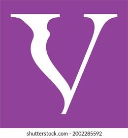 V LOGO. ABSTRACT V ALPHABET LETTER DESIGN  LOGO TEMPLATE. VECTOR ILLUSTRATION.