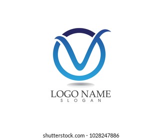 V logo business logo and symbols template
