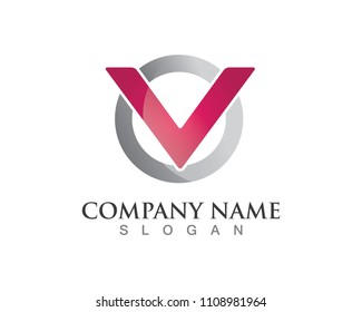 V logo business logo and symbols template
