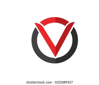 v logo business template vector icons