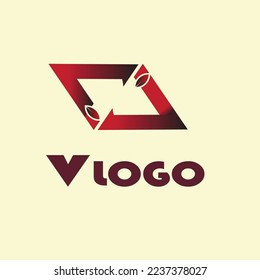 Das V-Logo kann das Zeichen jedes umweltfreundlichen Unternehmens sein, beginnend mit V. Moderne Kunst, die jedes Unternehmen gut aussehen lässt