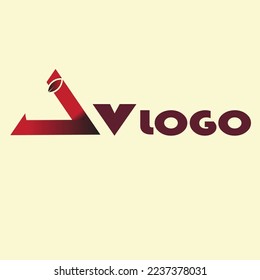 El logotipo de V puede ser el signo de cualquier empresa ecológica empezando por V. Arte moderno que puede hacer que cualquier empresa se vea bien