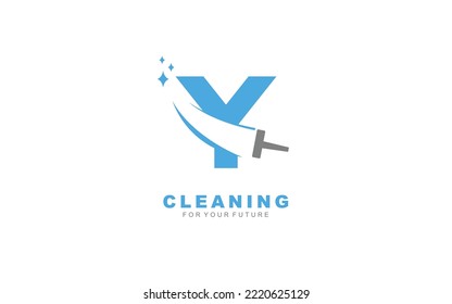 V logo cleaning services for branding company. Housework template vector illustration for your brand.