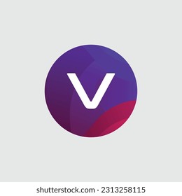 V logo Colorful Vector Design. Icon Concept. Abstract modern
