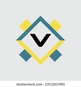 V logo Colorful Vector Design. Icon Concept. Abstract modern