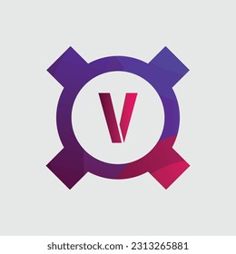 V logo Colorful Vector Design. Icon Concept. Abstract modern