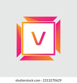 V logo Colorful Vector Design. Icon Concept. Abstract modern