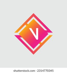 V logo Colorful Vector Design. Icon Concept. Abstract modern