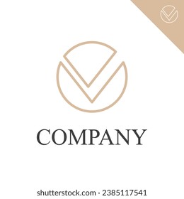 V logo for company. Elegant letter V concept logo. V monogram logo. modern letter V logo.