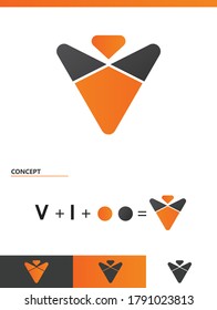 V + i logo concept art