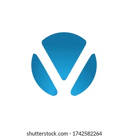 logotipo v, concepto, fuente web creativa