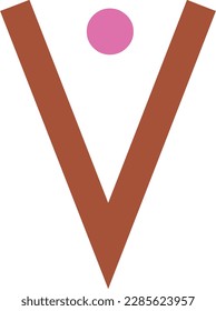 V logo consists of a single letter that has been designed in a minimalistic style. The letter is typically a stylized version of the first letter of the brand name. The logo uses two colors, which c