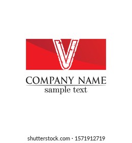 V logo corporate design vector V letters business logo and symbols template