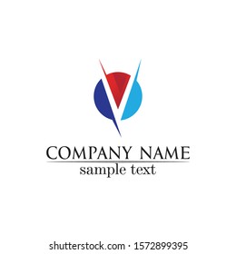 V logo corporate design vector V letters business logo and symbols template