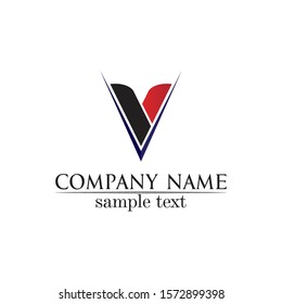 V logo corporate design vector V letters business logo and symbols template