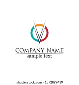 V logo corporate design vector V letters business logo and symbols template