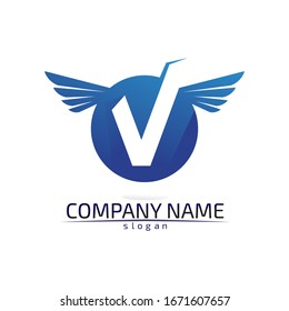 V logo corporate design vector V letters business logo and symbols template