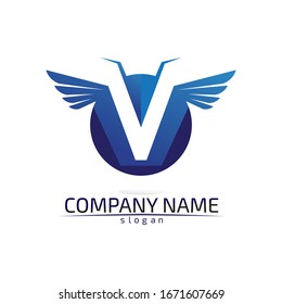V logo corporate design vector V letters business logo and symbols template